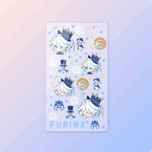 Genshin Impact Nail Decals Waterproof DIY Cute Genshin Stickers - Furina