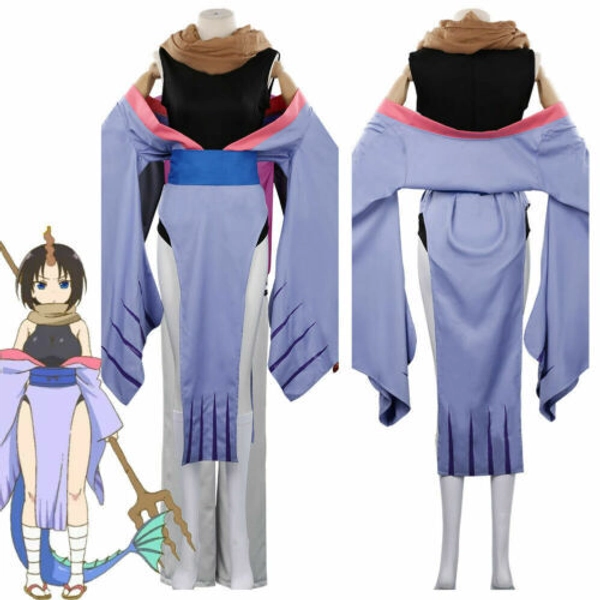 Miss Kobayashi Dragon Maid Elma Cosplay Costume Halloween Convention Party Suit&