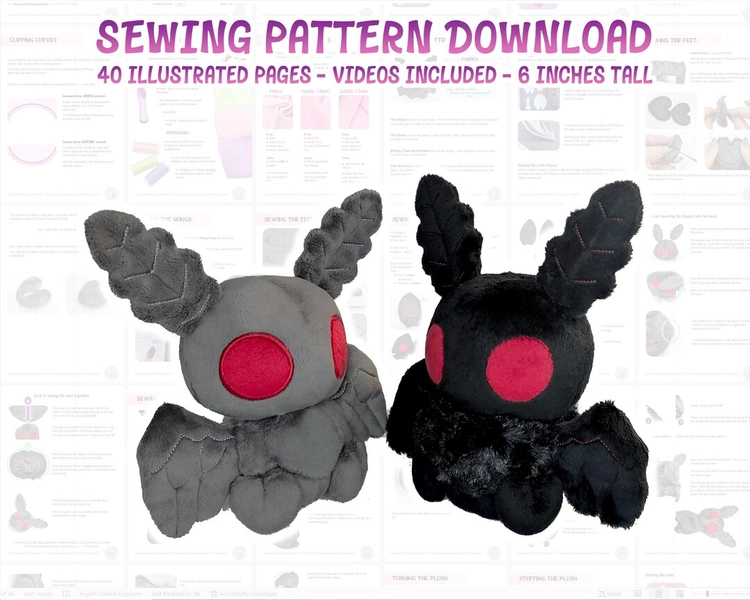 PDF Sewing Pattern- Mothman Plush - Etsy Canada