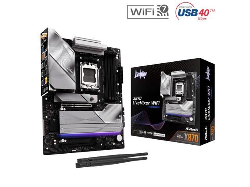 ASRock X870 LiveMixer WiFi AM5 ATX Motherboard