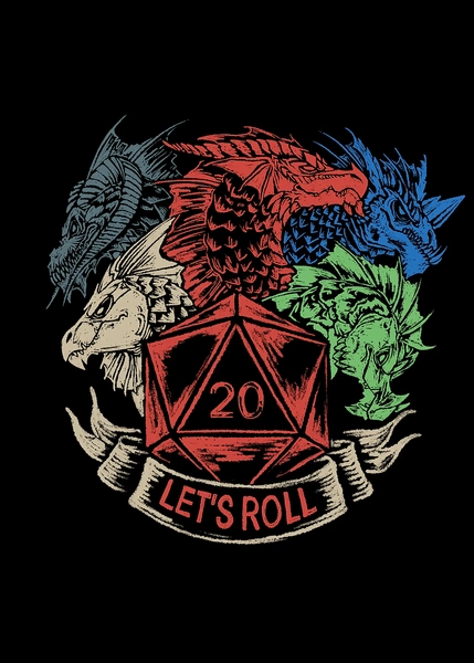 'Lets Roll Dragons' Poster, picture, metal print, paint by MarsDK Art | Displate