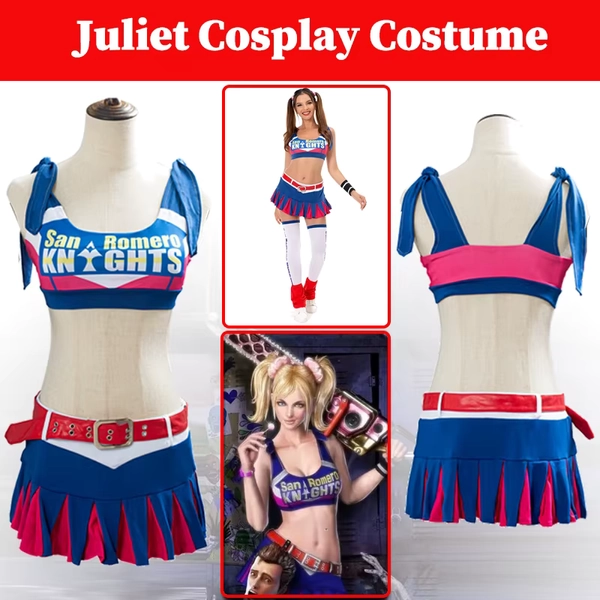 Juliet Starling Cosplay Lollipops Costume Game Chainsaw Outfits Women Roleplay Sexy Dress Headgear Full Set Halloween Party Suit - AliExpress 200000532