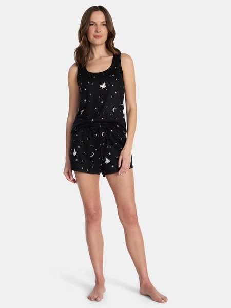 Halloween Women's Hacci Knit Tank Top and Shorts Pajama Set from Way to Celebrate, 2-Piece, Sizes XS-3X - Walmart.com
