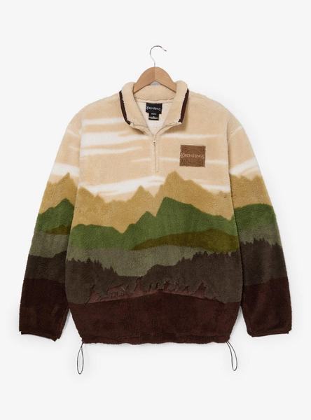 The Lord of the Rings Scenic Sherpa Quarter Zip Crewneck — BoxLunch Exclusive