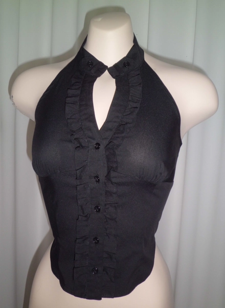 Vintage Lace Ruffle Shirt (Black) 2nd order
