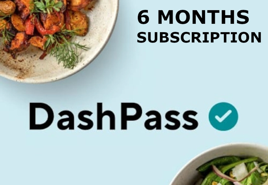 DoorDash DashPass 6 Months Subscription Card US