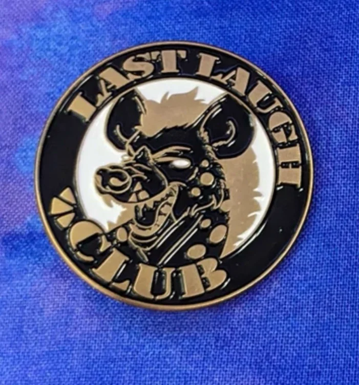 Last Laugh Club Spotted Striped Hyena Enamel Pins