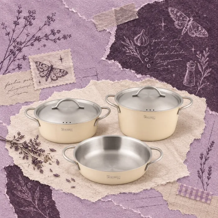 Michelangelo Nesting Cookware — 3-piece Set
