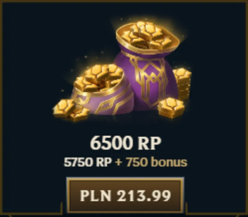 Riot Points 6500 Bundle