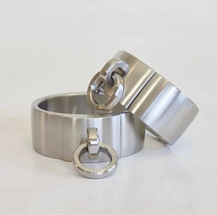 40mm Ankle Cuffs in Stainless Steel | Swedish Collar