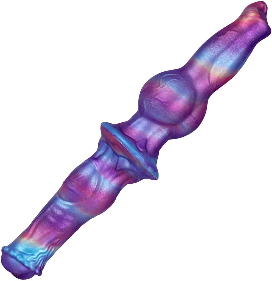 SXOVO Double Dildo Sex Toy - 13.76'' Silicone Double Penetrating Dildo for Women, Prostate Massager Anal Plug Adult Sex Toys for Couples Lesbians