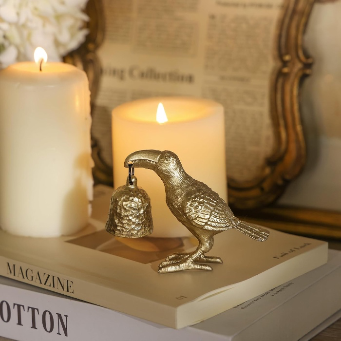 NIKKY HOME Vintage Candle Snuffer, Gold Bird Decor Candle Extinguisher