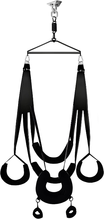BELSIANG Adult Sex Swing,360 Degree Spinning Indoor Ceiling Sling, Sex Toys Set with Premium Paint Stand and Widened Thick Comfortable Swing for Couples