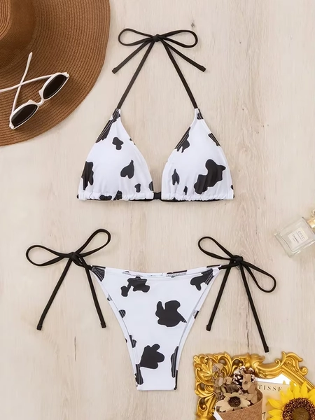 Cow print bikini!