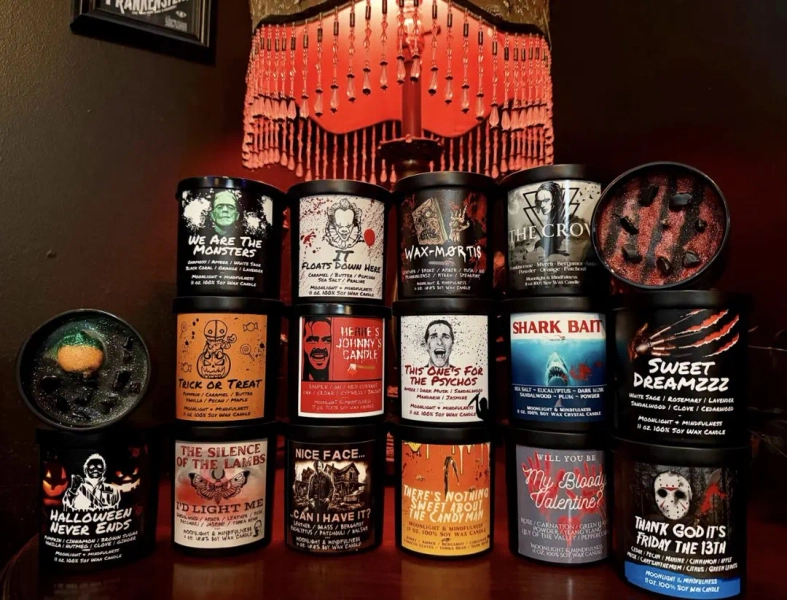 Horror Movie Candles, Halloween Lover Decor, Scary, Hand-poure Soy Wax, Glitter Crystal, Spooky Season Gifts, Michael Myers, Creepy, Gothic - Etsy