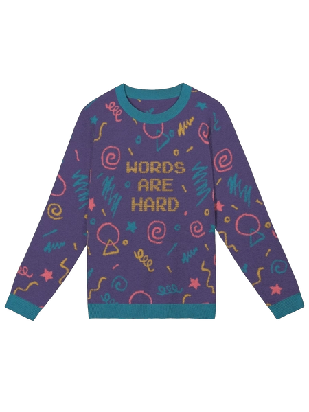Words Are Hard Arcade Sweater