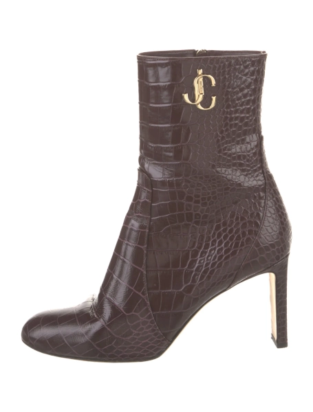 Embossed Leather Sock Boots