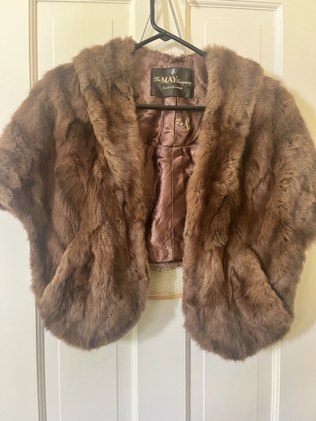VINTAGE SHILLITO'S FUR SALON MINK STOLE/CAPE/CAP