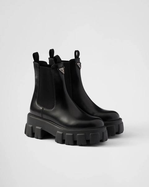 Monolith Chelsea Boots aus gebürstetem Leder