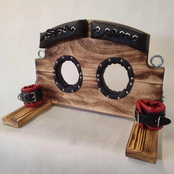 Wooden Stocks With Wrist and Neck Restraints - Bondage Stocks Board - Etsy