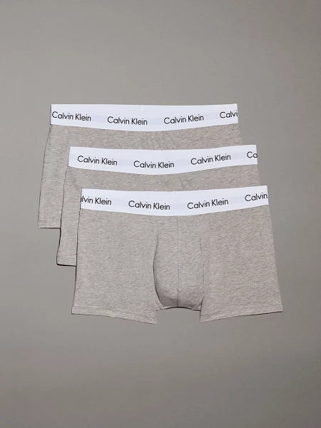 3 Pack Low Rise Trunks - Cotton Stretch (Small)