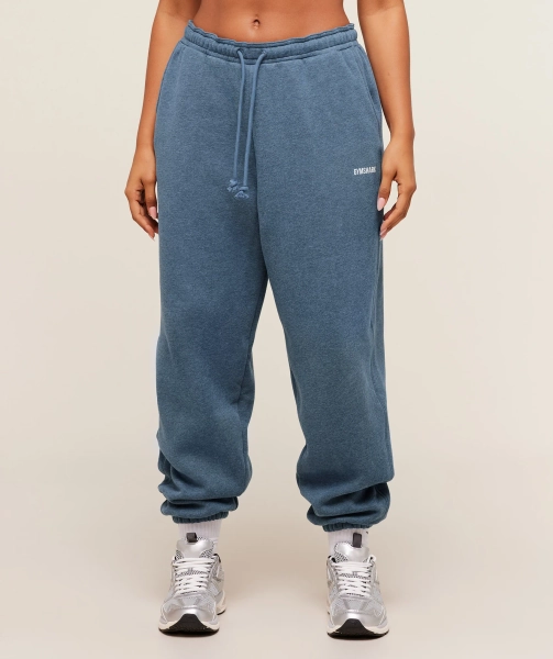 Gymshark Cosy Luxe Cuffed Joggers - Compound Blue Marl