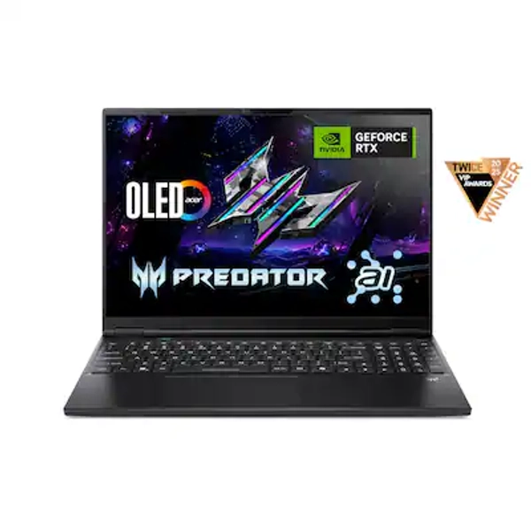 Acer - Predator Helios Neo 16S AI Gaming Laptop - 16" OLED 240Hz - Intel Core Ultra 9 - NVIDIA GeForce RTX 5070Ti – 32GB – 1TB - Obsidian Black