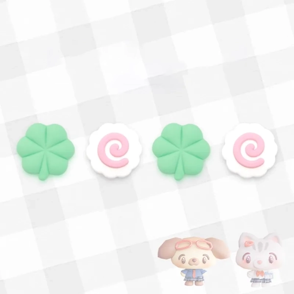 Cute Clover Silicone Thumb Grip Caps for Nintendo Switch 2