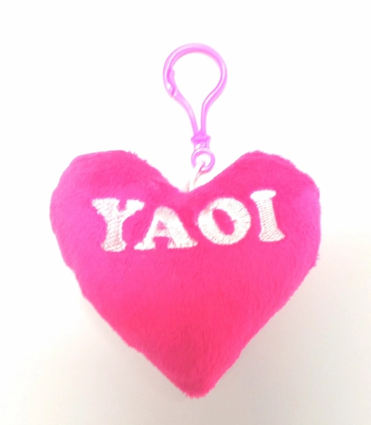 Yaoi Heart Plushie Keychain: Custom Embroidered Minky Bag Tag - Etsy Canada