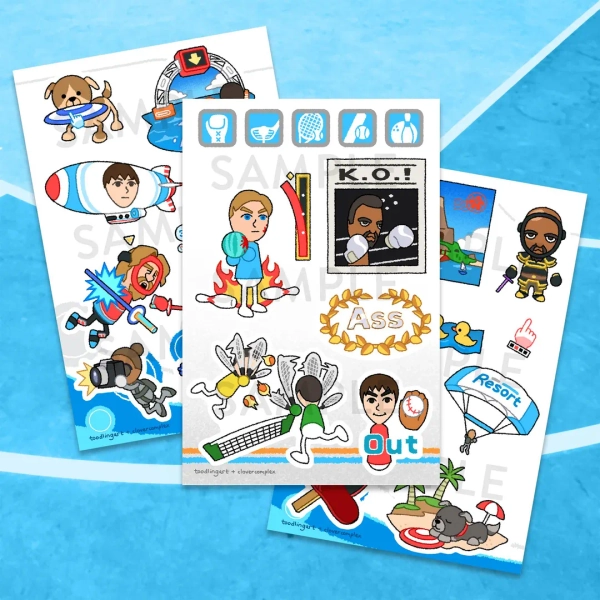 Sports Resort Game Vinyl Sticker Sheets - Style A (Sports)