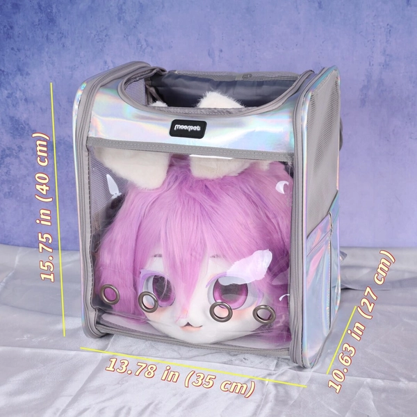 Fursuit Head Carrier Backpack Transparent Breathable Travel Storage Bag Foldable PVC Oxford Cloth Case Handle Portable Cosplay Gear Pack - Etsy