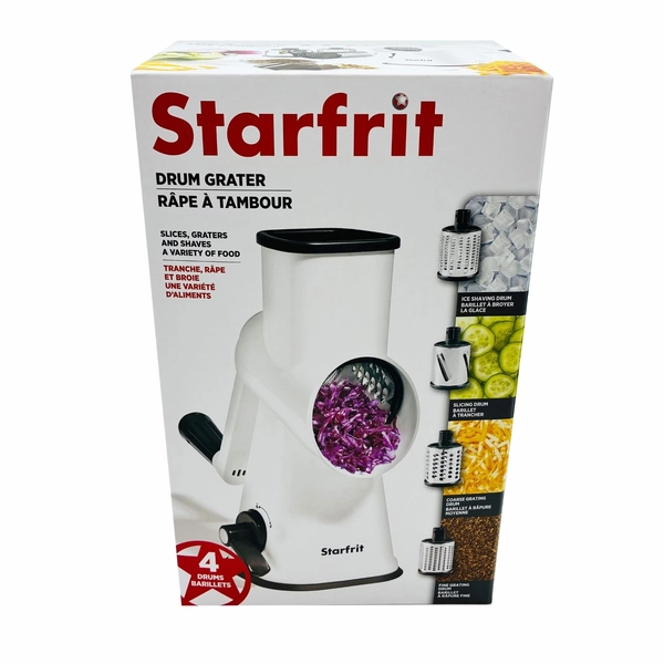 Starfrit Stainless Steel Drum Grater with Suction Cup Base