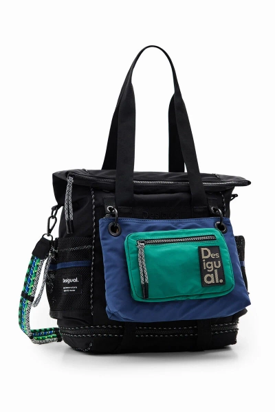 Large multi-position nylon backpack women’s accessories I Desigual.com
