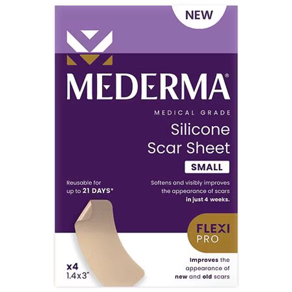 Mederma Medical Grade Silicone Scar Sheets, Improves Appearance of Old & New Scars Small