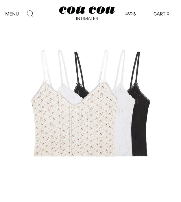 Cou Cou Intimates The Cami 3-Pack- Size S