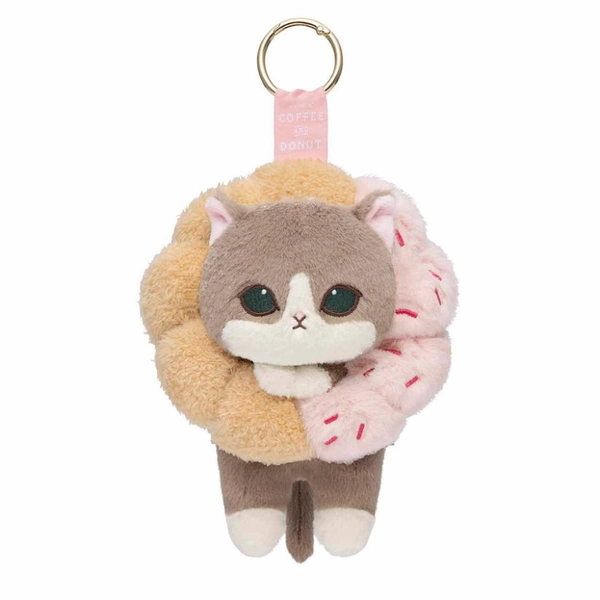 Plush Keychain Strawberry Cruller Mofusand COFFEE AND DONUTS