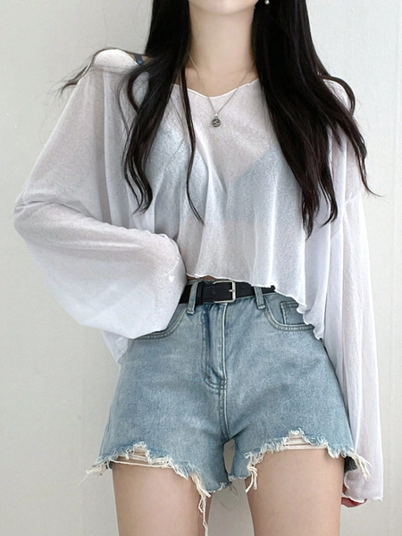 Oversize transparent shirt