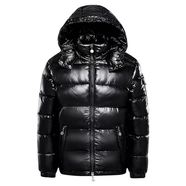 cocolona Mens Winter Casual Solid Hooded Down Jacket Long Sleeve Zipper Warm Puffer Jacket Coat with Pocket