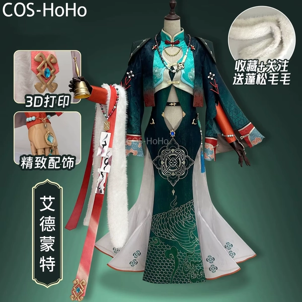 COS-HoHo Nu: Carnival Edmond Spirit Fire Passage Little Zombie Game Suit Gorgeous Dress Uniform Cosplay Costume Halloween Outfit - AliExpress 200000532