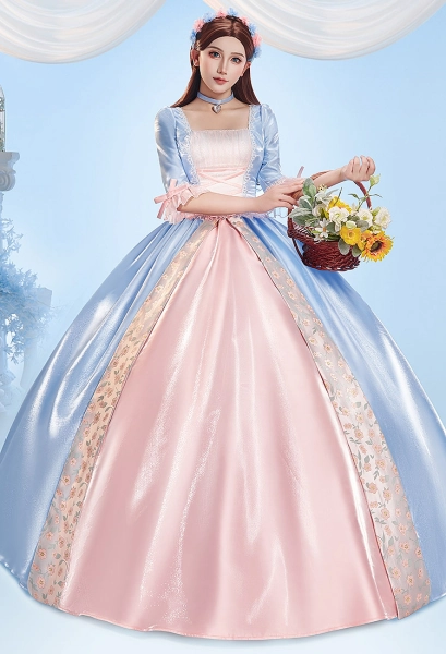 The Princess and The Pauper Erika Cosplay Costume Princess Dress with Choker and Headband
