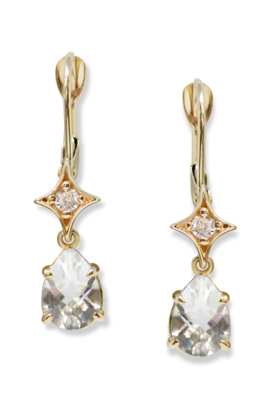 Jac + Jo Emilia Gothic Star Pear Drop Earrings