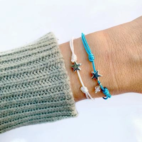 Adjustable Star Cord Bracelet / Minimalist Bracelet / Friendship Bracelet / Wish Bracelet