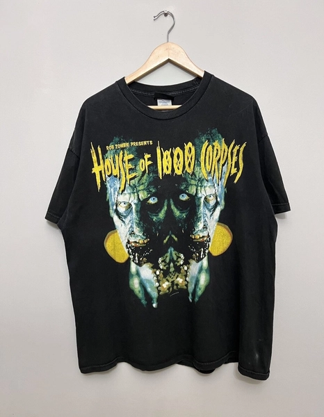 Rare Vintage 00s Rob Zombie House of 1000 Corpses Horror Tee xl black
