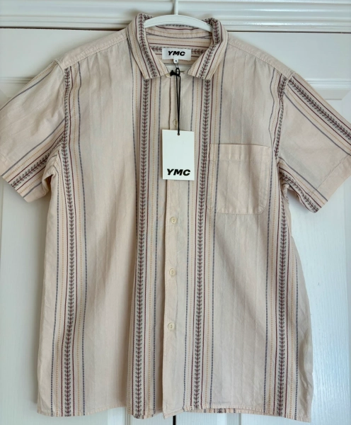 YMC Malick Short Sleeve Shirt Men’s Small Ecru