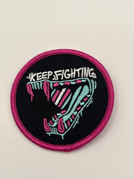 Keep Fighting trans pride patch