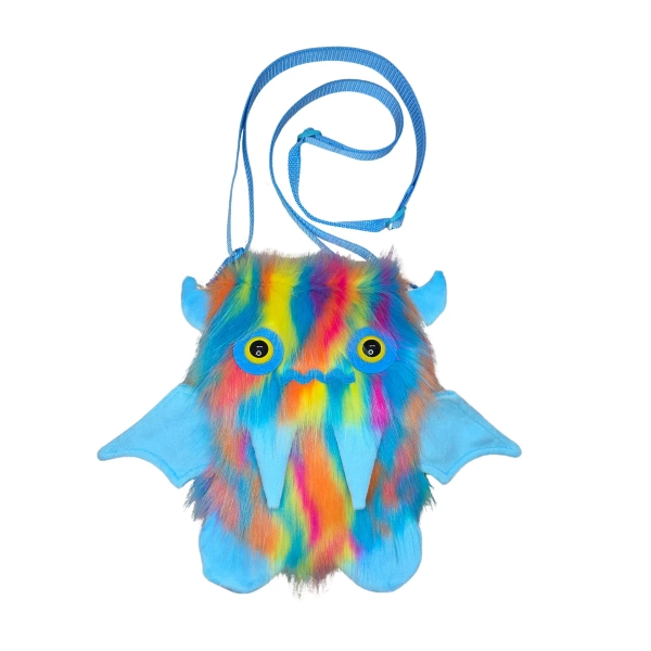 Blue Rainbow Floof Monster Friend Bag