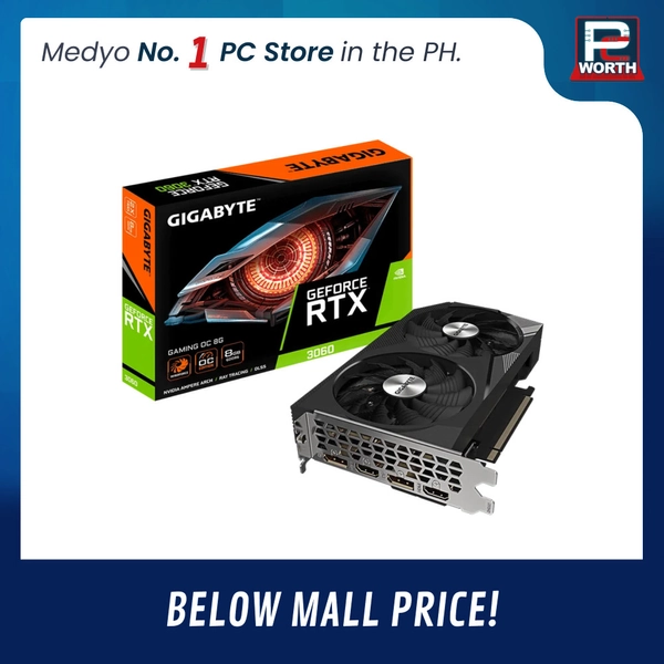 GEFORCE RTX 3060 GIGABYTE WINDFORCE GAMING OC BLACK 8GB DUAL FAN