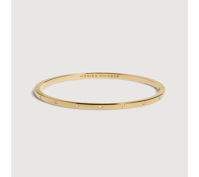 Essential Diamond Station Bangle | Monica Vinader