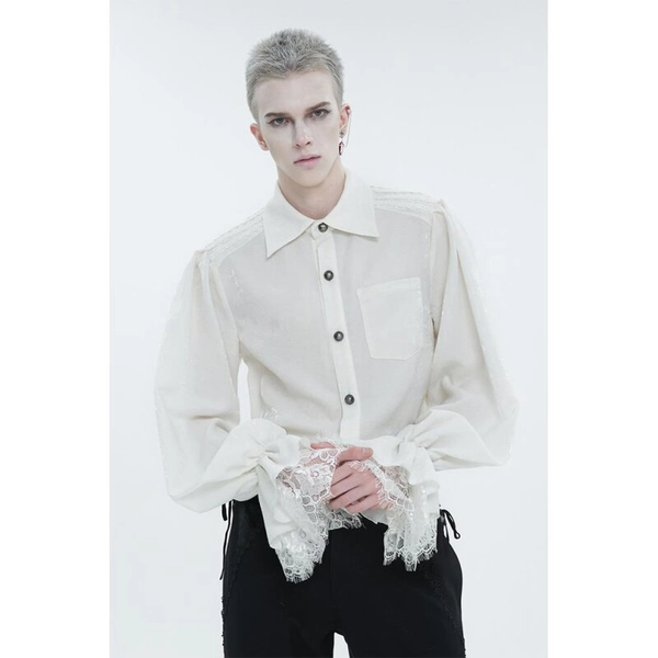 Devil Fashion Gothic Hemd - Lestat Ivory 