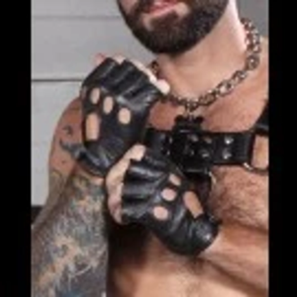 Leather Fingerless Gloves
